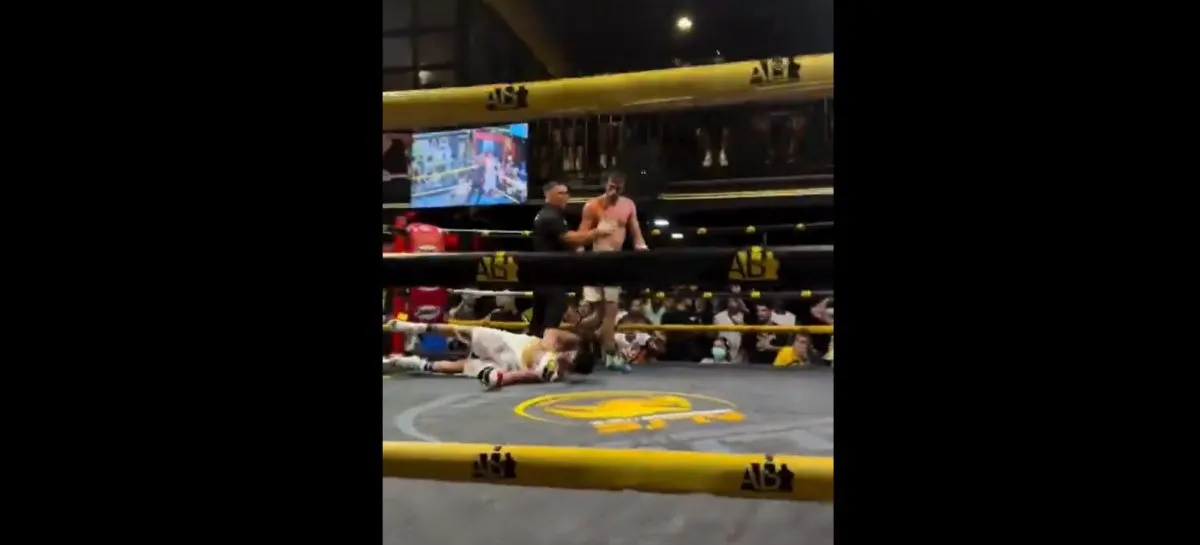 Rosjanin zdyskwalifikowany za kopnięcie w walce bokserskiej [WIDEO]