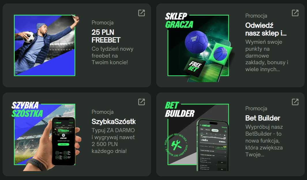 Promocje Dla Stałych Graczy w ComeOn