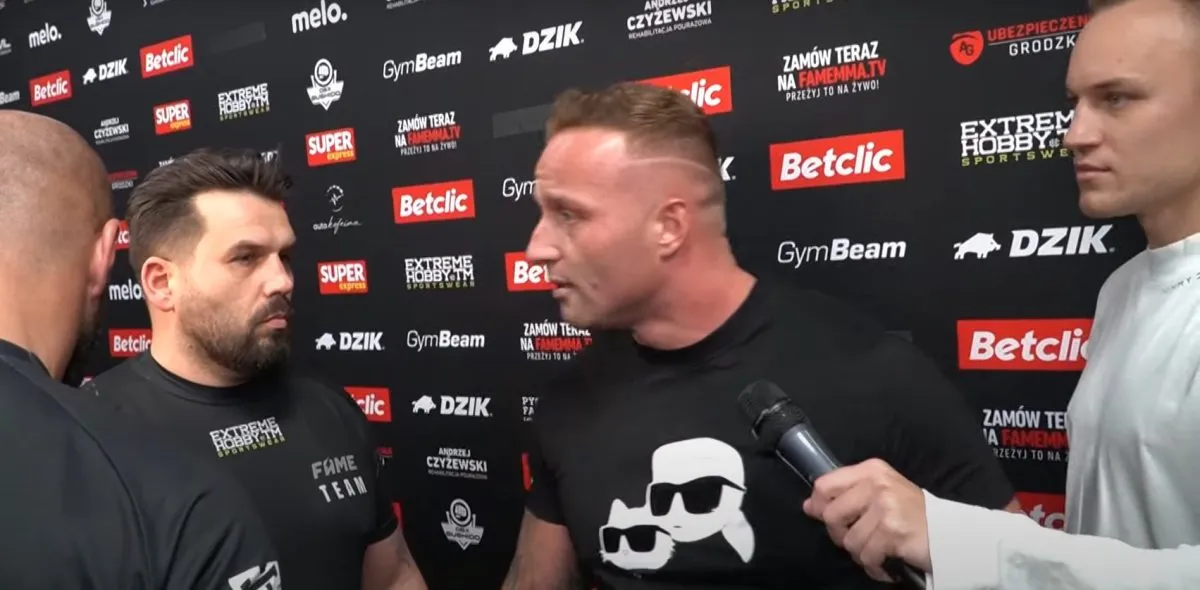Denis Załęcki zaatakował dziennikarza za kulisami [WIDEO]
