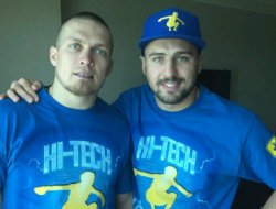 фото - Усик и Гвоздик в футболках Hi-Tech, Головкин на хоккее, Беринчик пообещал пыль, грязь и кровь 5 октября — соцсети 
