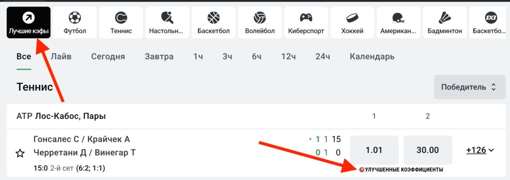 Пример улучшенного коэффициента