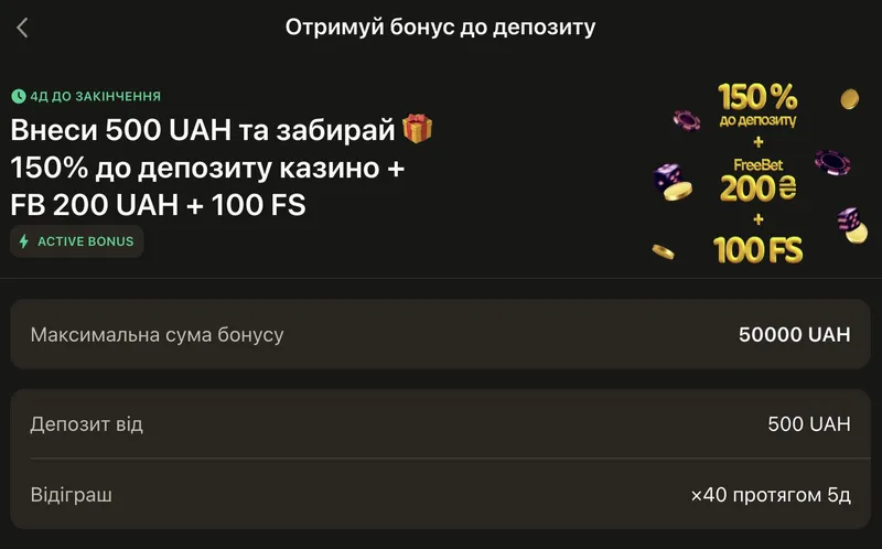 бонуси за промокод Parik24