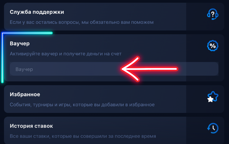 Куда вводить ваучер 1win