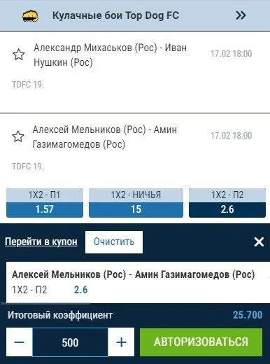 выбор ставки в 1хставка и внесение в купон