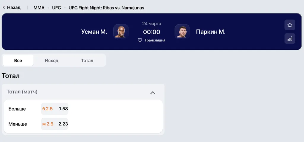 Ставки на тоталы в боксе и ММА