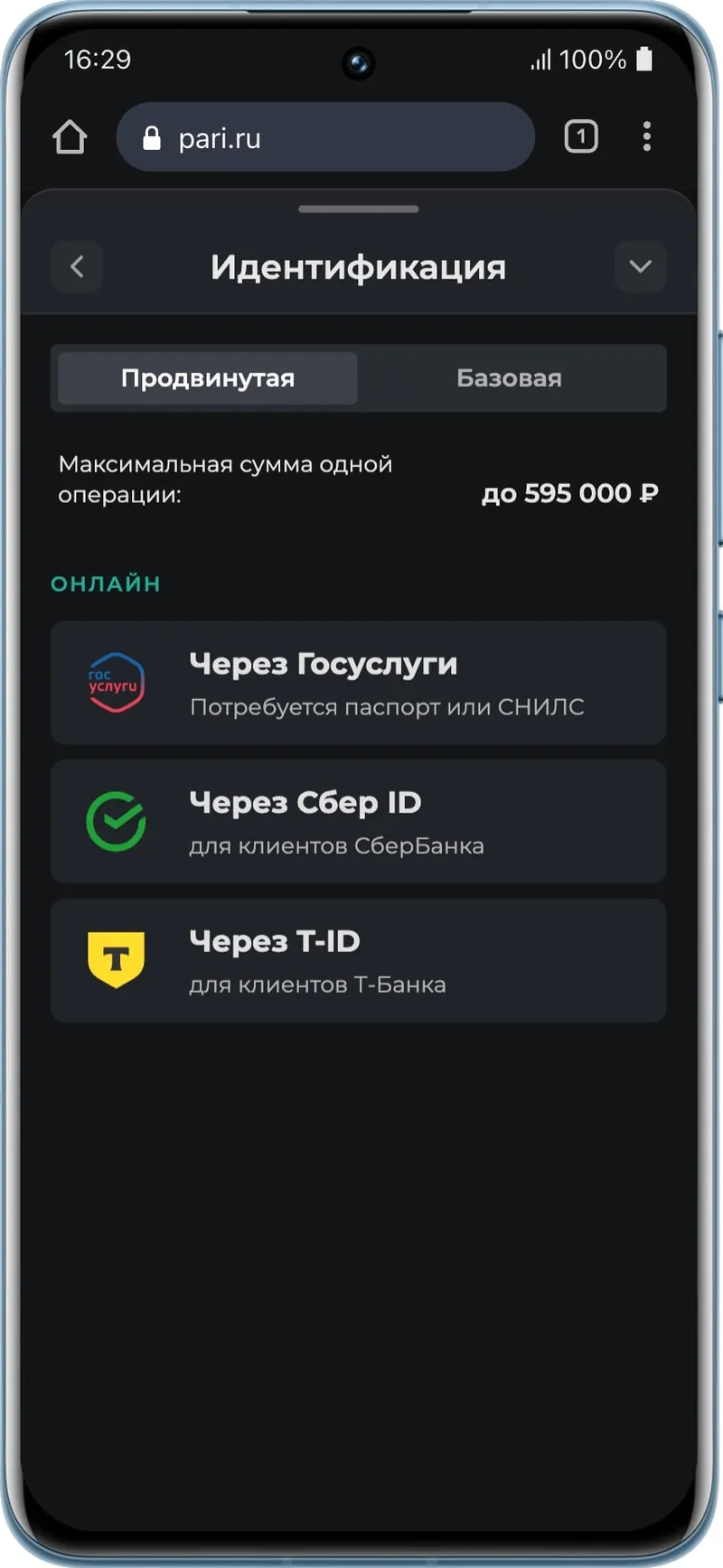Продвинутая идентификация в Пари