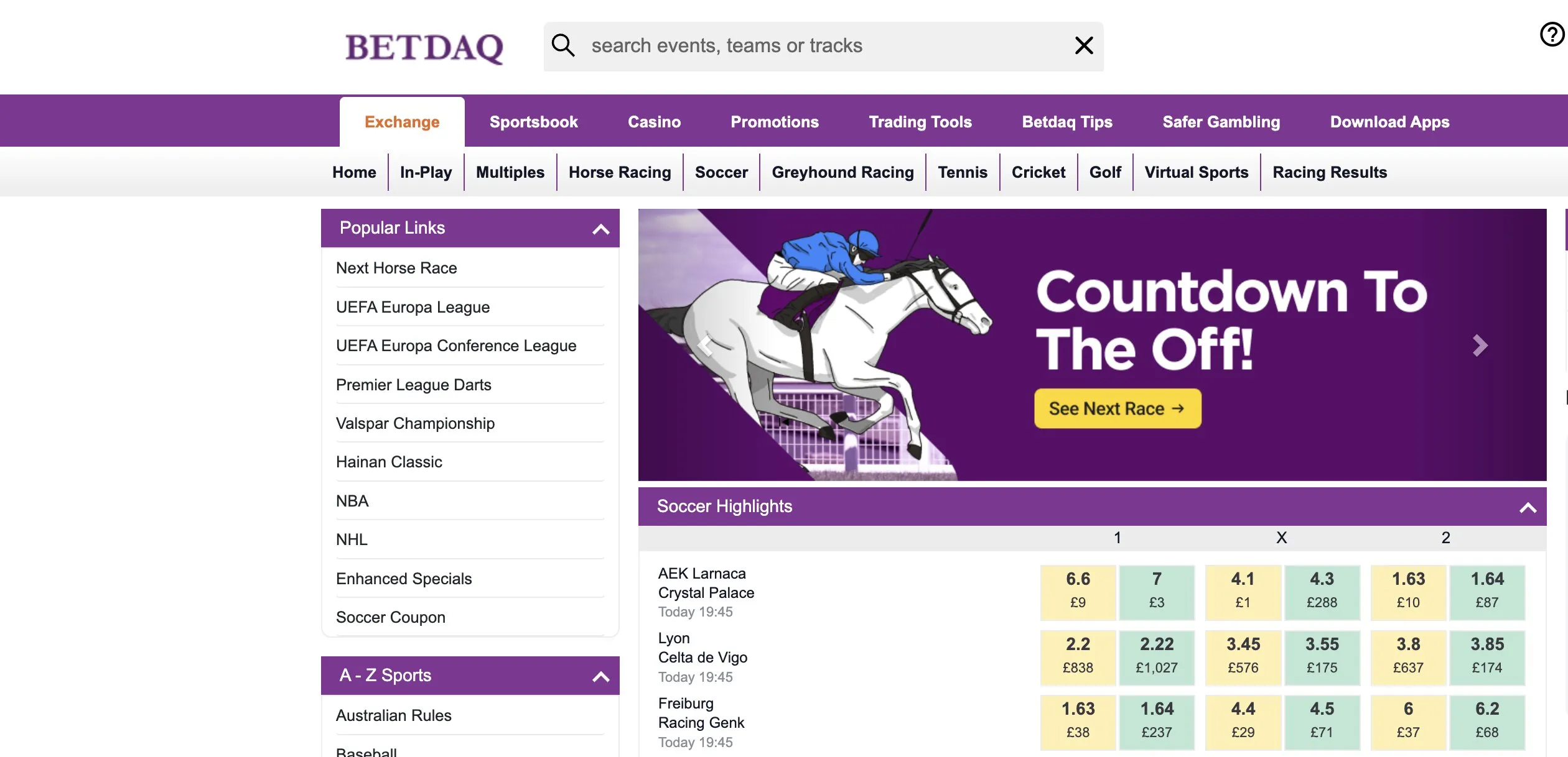 BETDAQ биржа ставок