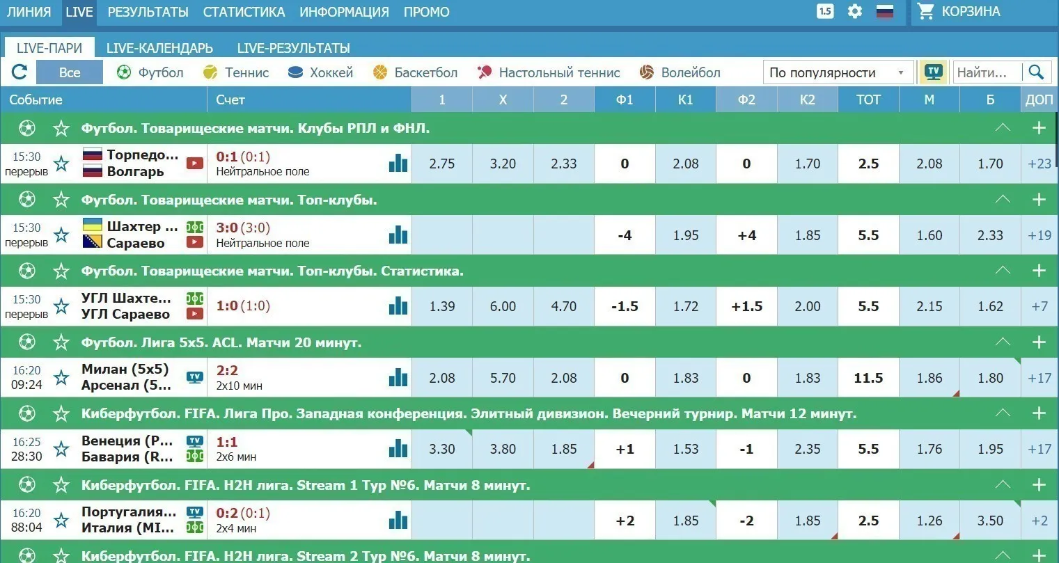 Лайв ставки Бетсити