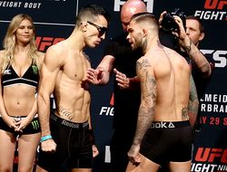 фото - Видео взвешивания перед UFC Fight Night 88: Алмейда — Гарбрандт, Барао — Стивенс, Саффьедин — Стори