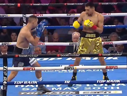 фото - Алимханулы нокаутировал Батлера