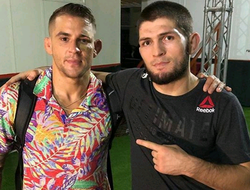 фото - Хабиб и Порье после боя, Макгрегор говорит о реванше, Усик бегает по раскалённому песку — соцсети 