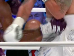 фото - Кадр дня: удар Дюбуа, сваливший Усика — легальный или нет?