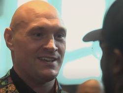 фото - Фьюри пытался потрепаться с Чисорой на дуэли взглядов, но потрепался сам — видео