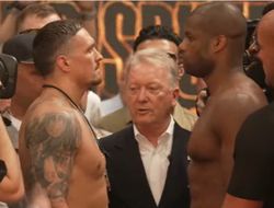 фото - Усик и Дюбуа провели финальную битву взглядов перед реваншем: видео