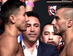 фото - Как Головкин с Лемье на весы становились и в глаза друг другу смотрели: видео 