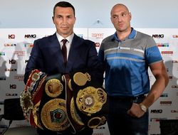 фото - Владимир Кличко и Тайсон Фьюри лицом к лицу – видео