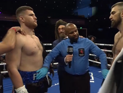 фото - Украинский супертяж Безус во второй раз кряду влетел нокаутом британцу: видео