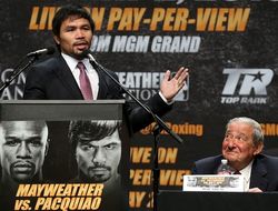 фото - Пресс-конференция Мэйуэзера и Пакьяо: заявления боксёров, Роуча и Арума