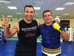 фото - Усик провёл спарринг с Кличко, Кудряшов дал понюхать джеб, Джошуа нахлобучил каплю — соцсети