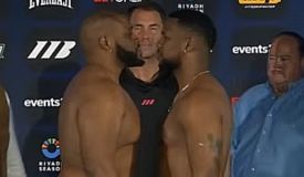 Миллер тяжелее Перо на 25 кг: состоялось взвешивание в Лас-Вегасе