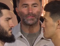 фото - Финальная битва взглядов Бетербиева и Бивола перед реваншем: видео