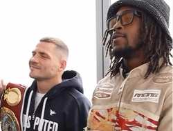 фото - Беринчика и Дэвиса пришлось разнимать на первой битве взглядов: видео