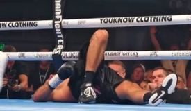 Видео жёсткого нокаута в бою Опетая-Джинкара