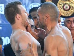 фото - Джефф Хорн и Энтони Мандин сцепились на взвешивании: результаты и видео