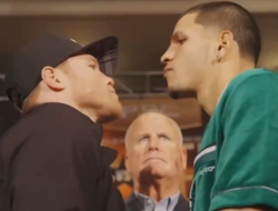 фото - Недружелюбная битва взглядов Альвареса и Берланги на финальной пресс-конференции: видео