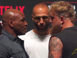 фото - Битва взглядов Майка Тайсона и Джейка Пола на финальной пресс-конференции: видео