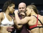 Видео взвешивания UFC 207: Аманда Нуньеш — Ронда Роузи, Крус — Гарбрандт