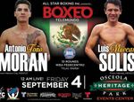 Антонио Моран - Луис Солис, Сехниашвили, Зайас: анонс, файткард и трансляция
