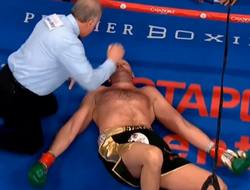 фото - Сможет ли Усик уронить Фьюри? Подборка всех падений «Цыганского короля»