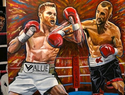 фото - Сигал делится опытом с Емельяненко, Ковалёв-Канело в работе художника — соцсети 