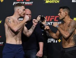 фото - Дос Аньос — Фелдер: взвешивание и битвы взглядов перед UFC Fight Night 182 — видео