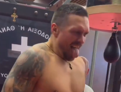 фото - Усик готовится к атакам Фьюри по корпусу: видео