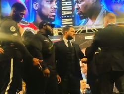 фото - Джаррелл Миллер напал на Энтони Джошуа во время «битвы взглядов» — видео