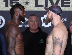 фото - Взвешивание Деонтея Уайлдера и Роберта Хелениуса: разница в 17,5 кг