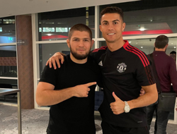 фото - Хабиб Нурмагомедов и Криштиану Роналду поборолись и устроили «битву взглядов»: видео, фото