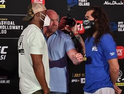 фото - Битвы взглядов перед UFC 251: Усман–Масвидал, Волкановски–Холлоуэй 2, Ян–Андо — видео