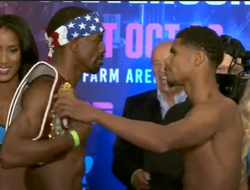 фото - Взвешивание Херринга и Стивенсона. Шакур опять пытался отнять пояс у чемпиона — видео