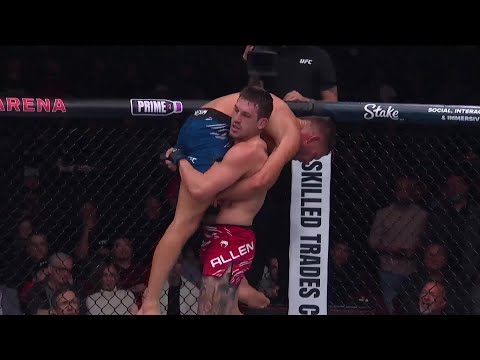 Аллен остановил де Риддера. Видео лучших моментов UFC Ванкувер