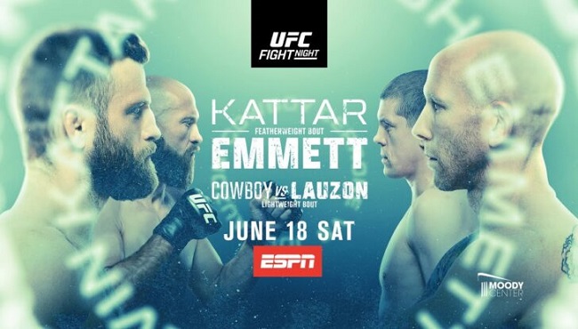Прямая трансляция UFC on ESPN 37 Каттар - Эмметт смотреть онлайн