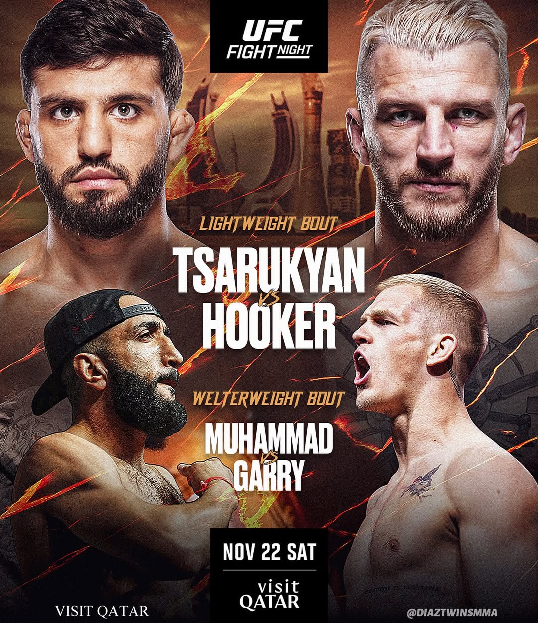 Прямая трансляция UFC Катар: Царукян – Хукер. Смотреть онлайн Прямая трансляция UFC Катар: Царукян – Хукер. Смотреть онлайн