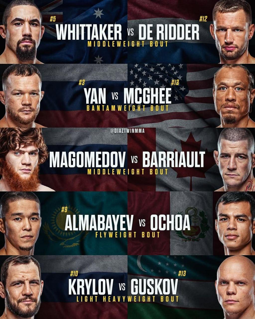 Прямая трансляция UFC on ABC 9: Роберт Уиттакер – Ренье де Риддер. Смотреть онлайн Прямая трансляция UFC on ABC 9: Роберт Уиттакер – Ренье де Риддер. Смотреть онлайн