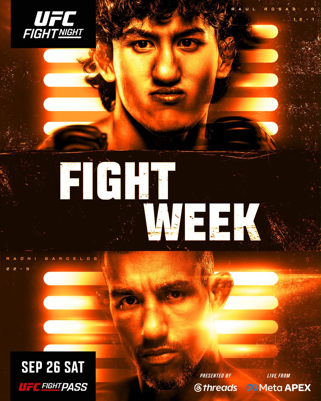 UFC Fight Night 289: Рауль Росас – Раони Барселос. Дата, кард шоу, где и когда смотреть прямую трансляцию