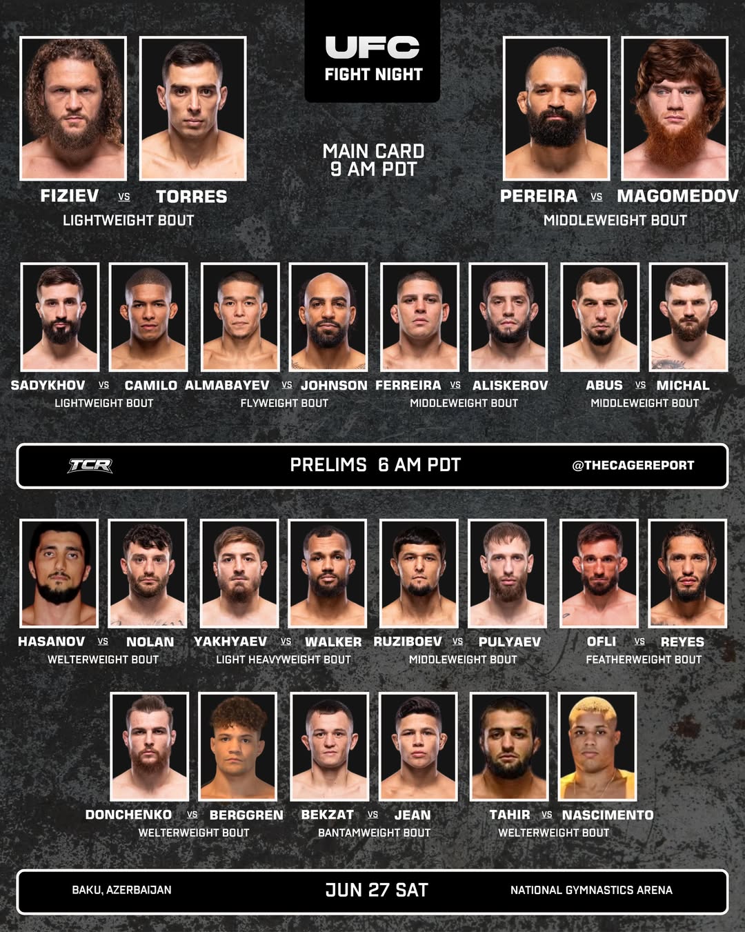 UFC Баку: Рафаэль Физиев – Мануэль Торрес. Дата, кард шоу, где и когда смотреть прямую трансляцию UFC Баку: Рафаэль Физиев – Мануэль Торрес. Дата, кард шоу, где и когда смотреть прямую трансляцию