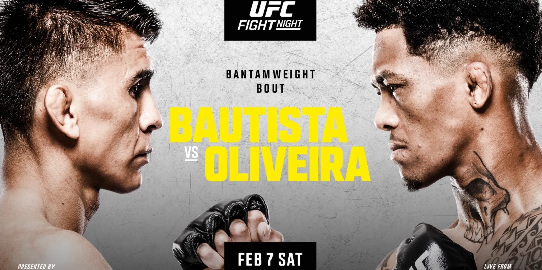 Полный кард UFC Fight Night 266: Батиста – Оливейра. Все бои шоу 8 февраля Полный кард UFC Fight Night 266: Батиста – Оливейра. Все бои шоу 8 февраля