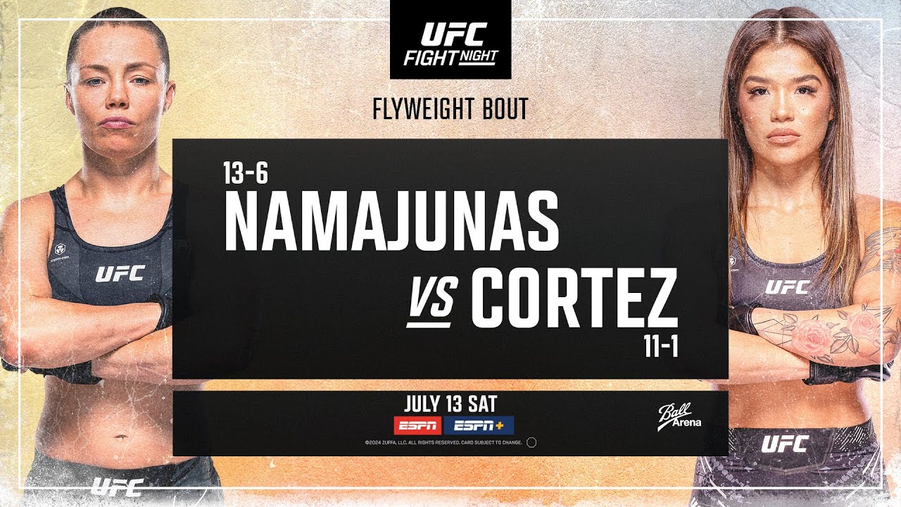 Прямая трансляция UFC on ESPN 59: Роуз Намаюнас – Трэйси Кортез. Смотреть онлайн Прямая трансляция UFC on ESPN 59: Роуз Намаюнас – Трэйси Кортез. Смотреть онлайн