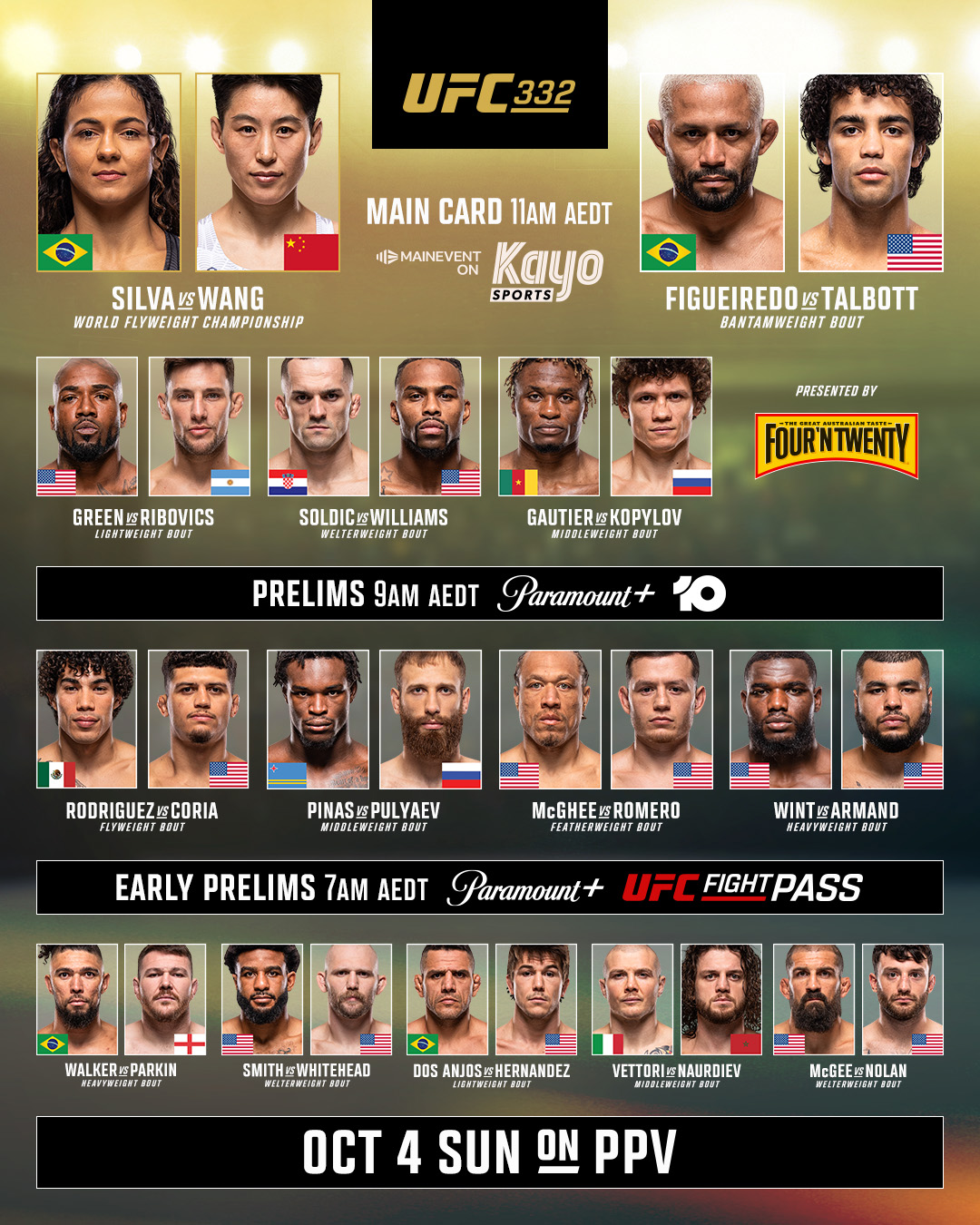 Прямая трансляция UFC 332: Наталья Силва – Ван Цун
